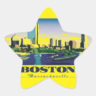 Adesivo Estrela Boston, Massachusetts