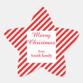 Adesivo Estrela Branco e listrado vermelho