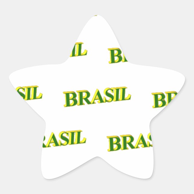 Adesivo Estrela Brasil 3D (Frente)