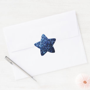Adesivo Estrela Brilhante brilho azul escuro