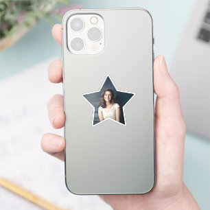 Adesivo Estrela brilhante com Recorte Personalizado de Fot