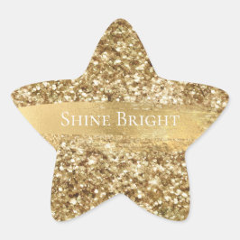 Adesivo Estrela Brilhante Dourado