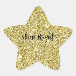 Adesivo Estrela Brilhante Dourado