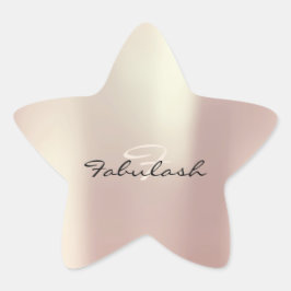 Adesivo Estrela Brilhante Monograma Brilhante Cor-de-rosa brilhant