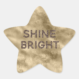 Adesivo Estrela Brilho Brilhante Dourado com brilho antiquado