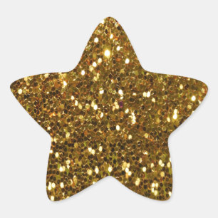 Adesivo Estrela Brilho Dourado
