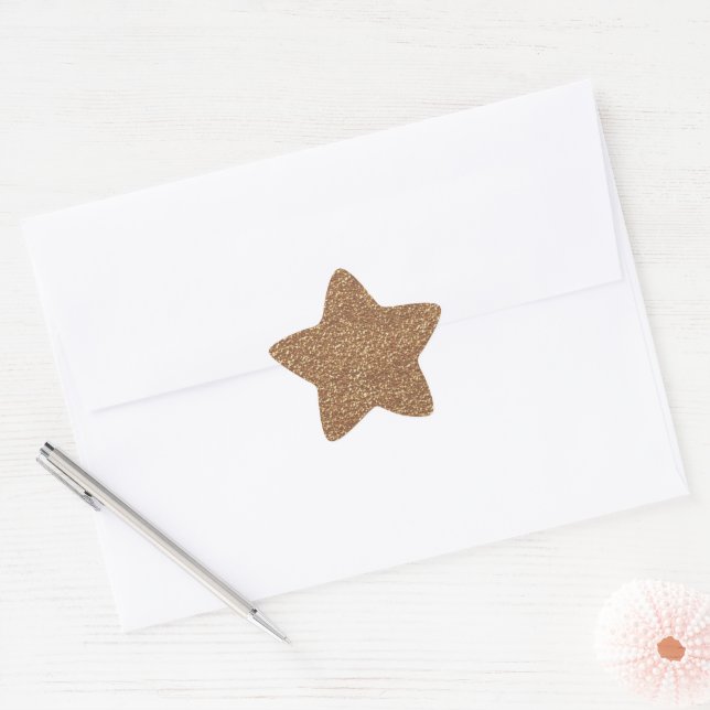 Adesivo Estrela Brilho Dourado (Envelope)