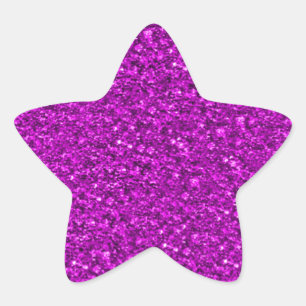 Adesivo Estrela brilho quente rosa quente brilhante