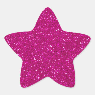 Adesivo Estrela Brilho Rosa