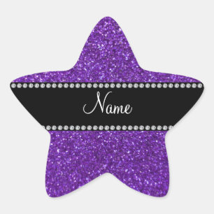 Adesivo Estrela Brilho roxo conhecido personalizado