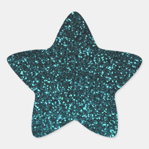 Adesivo Estrela Brilho sparkly do preto azul da cerceta