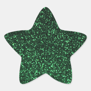 Adesivo Estrela Brilho sparkly verde preto