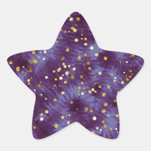 Adesivo Estrela Brilho tie-dye