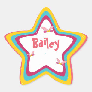 Adesivo Estrela Brincadeiras Coloridas Balas Funky Retro Candy Str