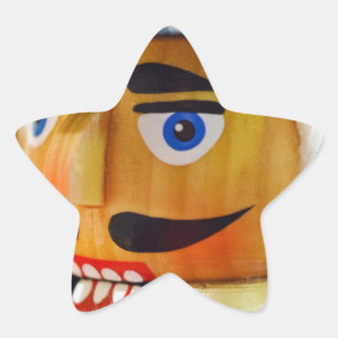 Adesivo Estrela Brinquedo Quebra-Nozes Design Colorido Fofo Arte d