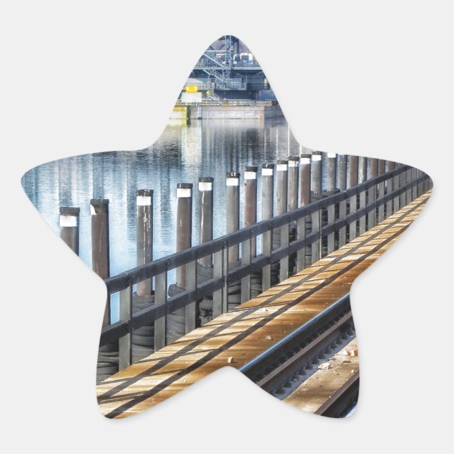Adesivo Estrela bronx cidade de nova york edifícios rio (Frente)