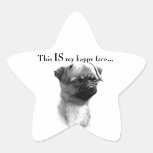 Adesivo Estrela Bruxelas Griffon Happy Face