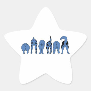 Adesivo Estrela Bumbuns de Cachorro Azul
