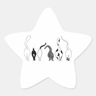 Adesivo Estrela Bumbuns de gatos