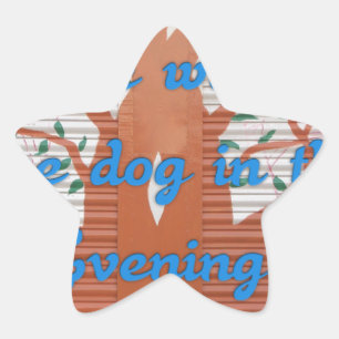 Adesivo Estrela "Cachorro da Noite Caminhando Pão" - Odeio Caminha