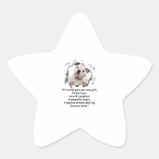 Adesivo Estrela Cachorro De Cachorro Se Eu Pudesse Dar-Lhe Algum P
