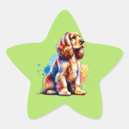 Adesivo Estrela Cachorro Paniel Cocker