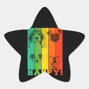Adesivo Estrela Cachorros Me Fazem Feliz Cachorro Cachorro Mãe Pa
