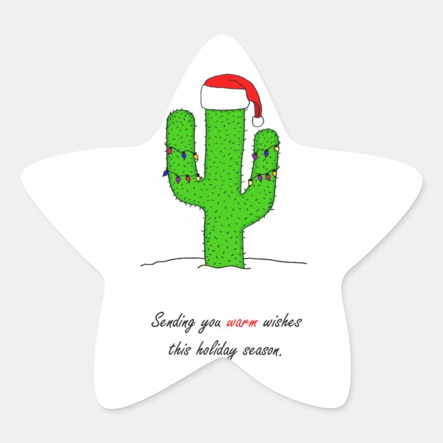 Adesivo Estrela Cactus Christmas (Frente)