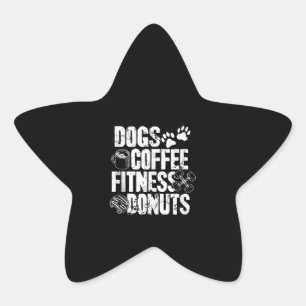 Adesivo Estrela Cães Café Ness Rosquinha Gym Foodie Ness