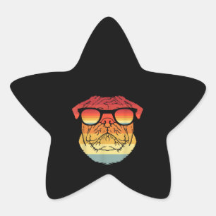 Adesivo Estrela Cães de Pet Presentes do Proprietário do Pug Leg