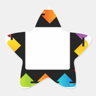 Adesivo Estrela Caixa de texto com setas