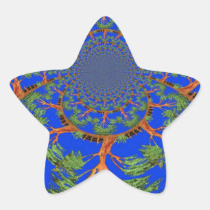 Adesivo Estrela Caleidoscópio Acacia Tree Art Impressão/Gráfico