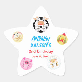 Adesivo Estrela Called Farm Party Animals Ready to Play Balls