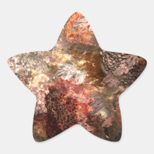 Adesivo Estrela Camadas de Cristais com Tonalidade Rústica