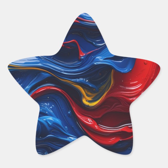 Adesivo Estrela Camadas e Camadas De Tinta (Frente)