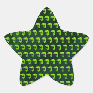 Adesivo Estrela Camaleão bonito verde