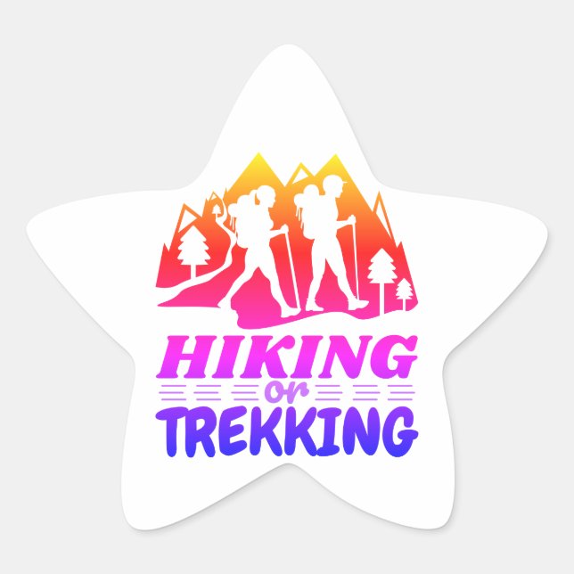 Adesivo Estrela Caminho ou Trekking (Frente)