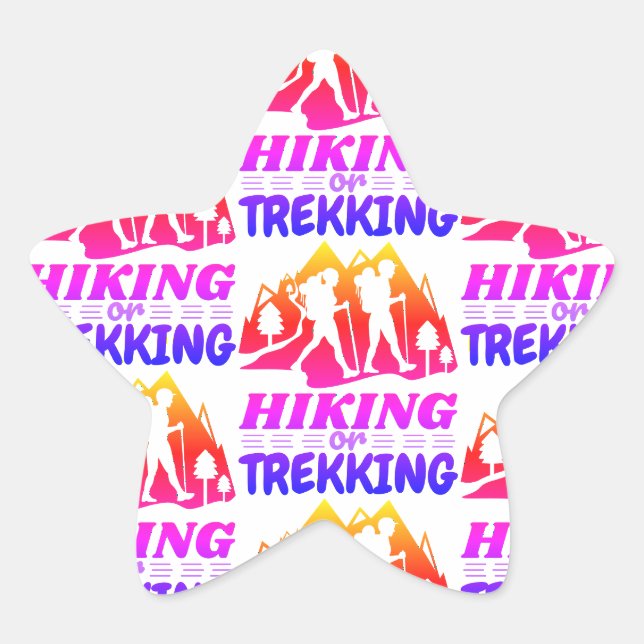 Adesivo Estrela Caminho ou Trekking (Frente)