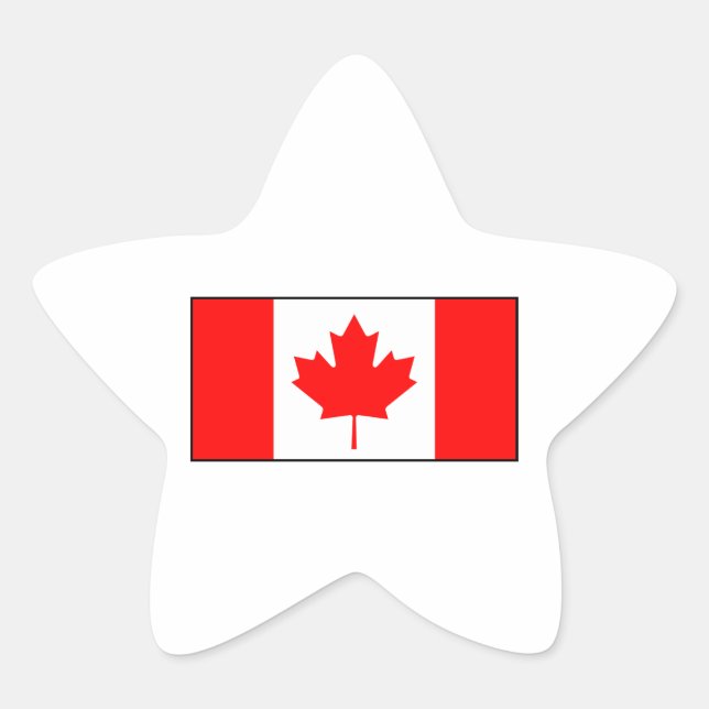 Adesivo Estrela Canadá - Bandeira Canadiana (Frente)