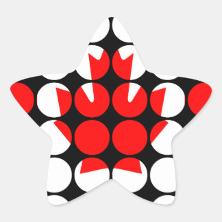 Adesivo Estrela Canadá Na moda Girly Chic Bolinhas Canada Flag
