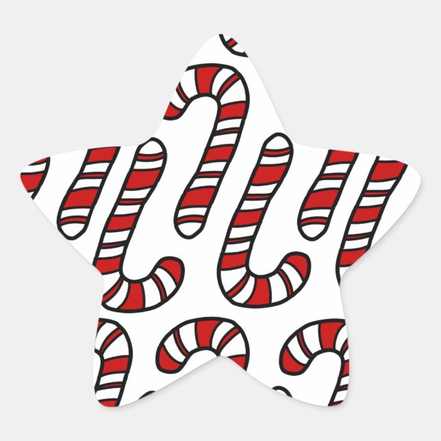 Adesivo Estrela Candy Canes (Frente)