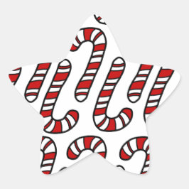 Adesivo Estrela Candy Canes