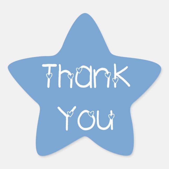 Adesivo Estrela Cardíacos Palitos Azuis do Céu (Frente)