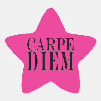 Adesivo Estrela Carpe Diem Agita o Dia da Felicidade de Citação La