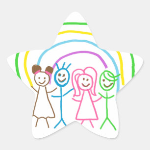 Adesivo Estrela Carregar Trabalho de arte de Desenho de Kids