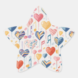 Adesivo Estrela Cartaz-estrela do coração