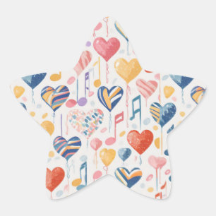 Adesivo Estrela Cartaz-estrela do coração