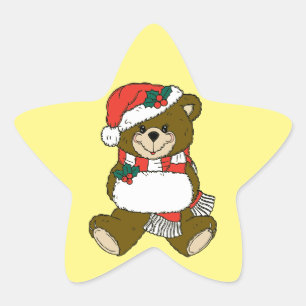 Adesivo Estrela Cartografia de Arte de Urso de Teddy