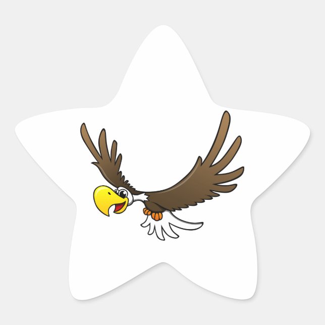 Adesivo Estrela Cartoon Eagle (Frente)