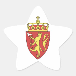 Adesivo Estrela Casaco de armas da Noruega